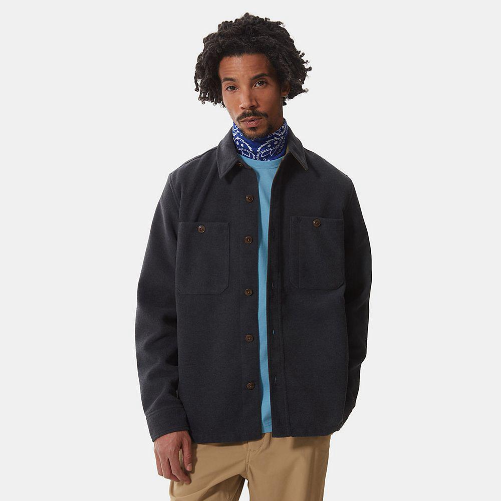 The North Face Wool Ανδρικα Πουκάμισα - Γκρι / Ελιά Πρασινο (KXJS26409)